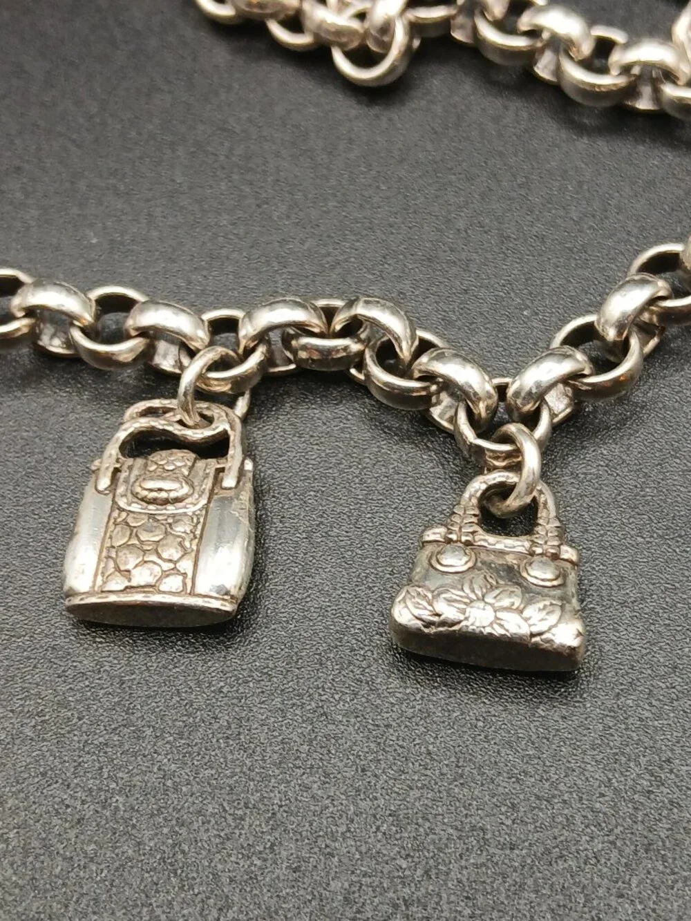 Vintage Brighton Purse Lover / Handbag Charm Bracelet 8